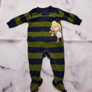 Carter's Fleece zipper up footie 6M